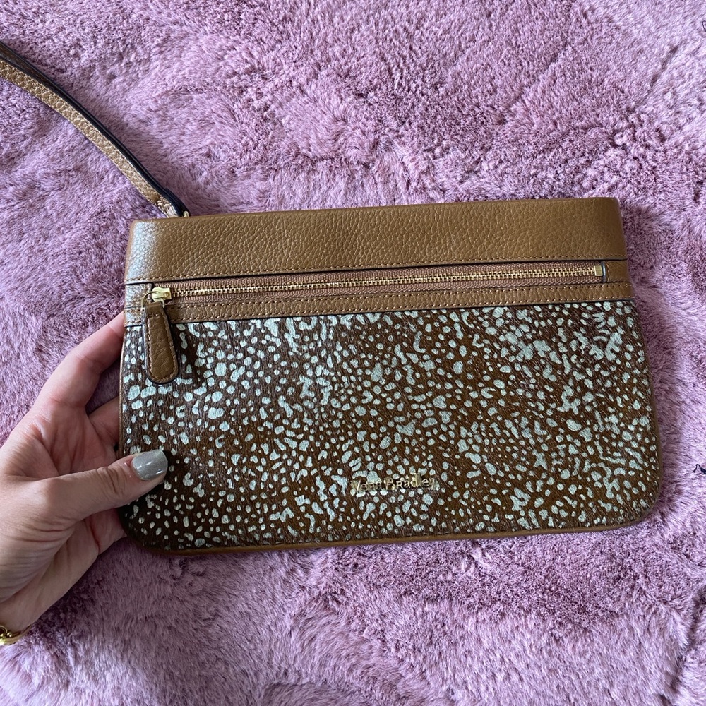 Vera Bradley Mia Calf Skin Wristlet purse